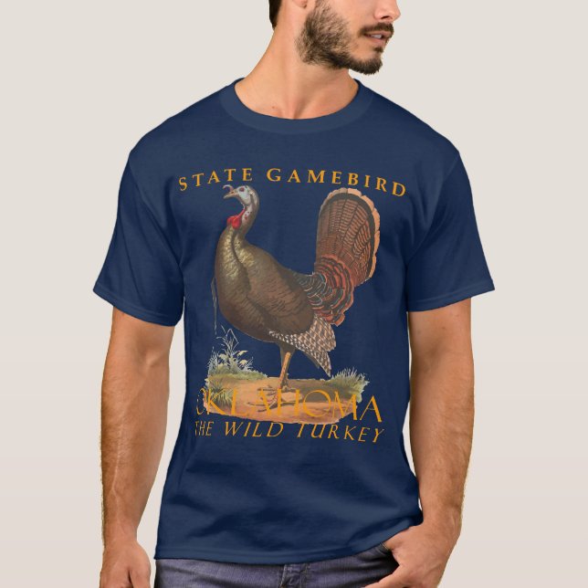 Camiseta Território de Oklahoma Ave de Caça O Peru Selvagem (Frente)