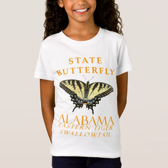 Camiseta Território do Alabama Borboleta do Tigre Oriental (Frente)