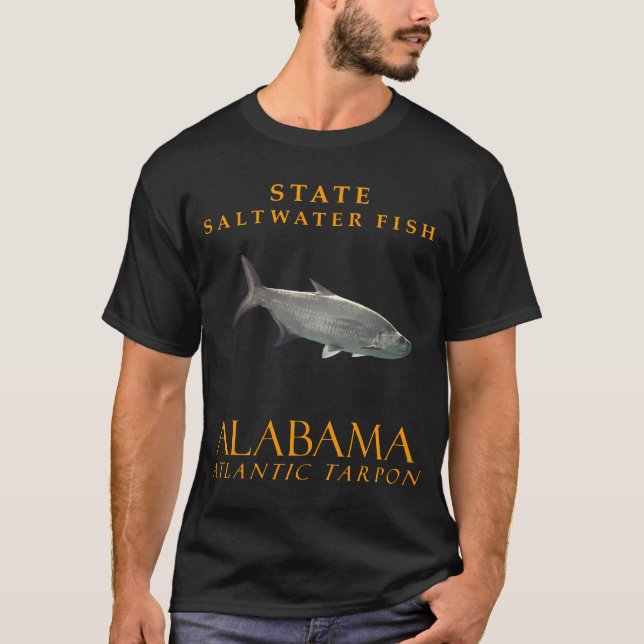 Camiseta Território do Alabama - Peixe-espinho-do-atlântico (Frente)