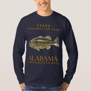 Camiseta Território do Alabama Peixes de Água Doce O Achigã