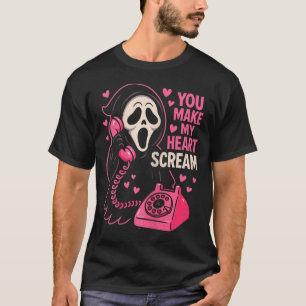 Camiseta Terror Cute Cativante Faça Meu Coração Gritar Dia 