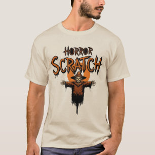 Camiseta Terror de Arranhão Espantalho de Halloween