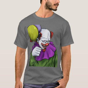 Camiseta Terror de Palhaço Feminino Halloween VNeck vintage