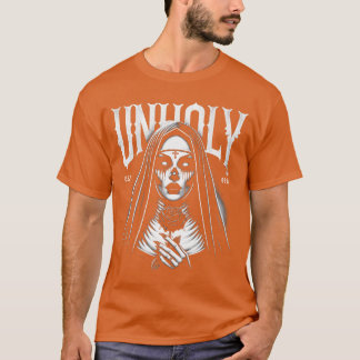 Camiseta Terror gótico freira profana engraçado