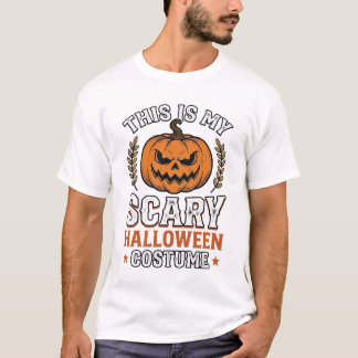 Camiseta Terrorífico Desenho de Abóbora de Fantasia de Hall