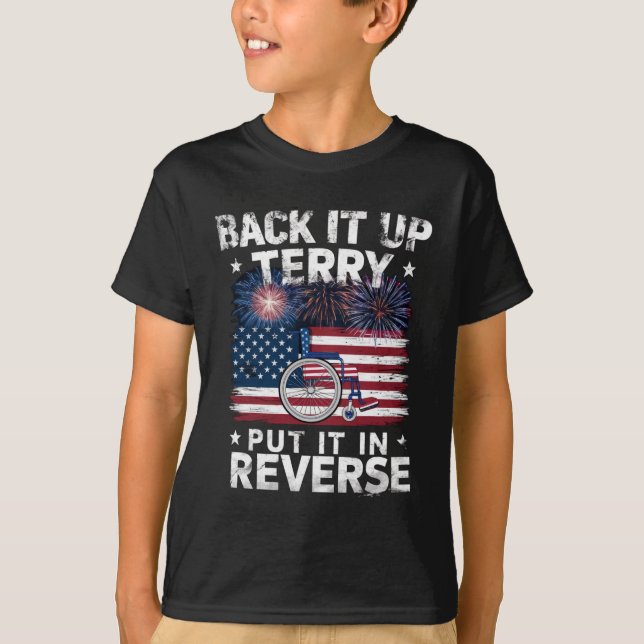 Camiseta Terry Colocou No Fogos De Artifício Inversos Engra (Frente)