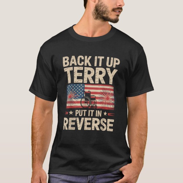 Camiseta Terry colocou no reverso 4 de julho (Frente)