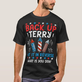 Camiseta Terry colocou no reverso 4 de julho Fogo