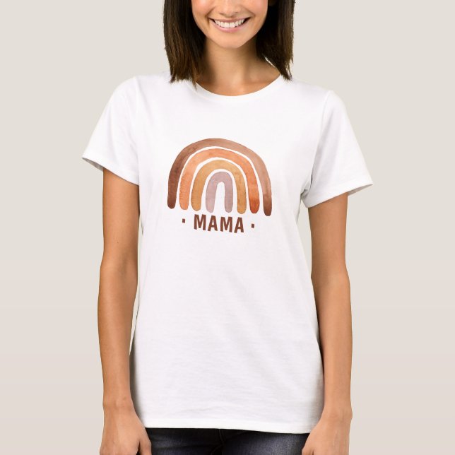 Camiseta Terthy Tone Watercolor Boho Mama (Frente)