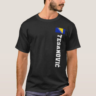 Camiseta Tesanovic Bósnia Flag Casaco Sobrenome do Braço 