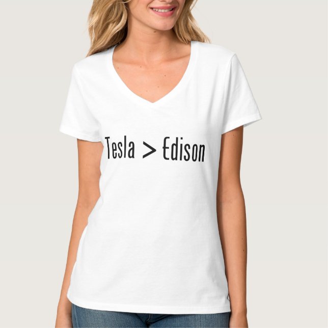 Camiseta Tesla > Edison (Frente)
