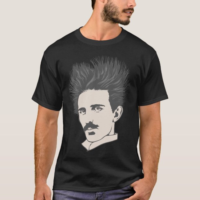 Camiseta Tesla estático (Frente)