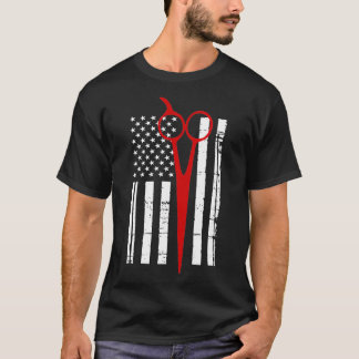 Camiseta Tesoura Com Bandeira Americana