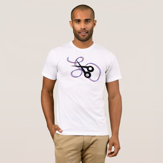 Camiseta Tesoura de Cabeleireiro Swirl (Frente Completa)