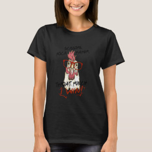 Camiseta Tesoura de Frango Pedra Papel Soco na Garganta Eu