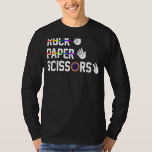 Camiseta Tesoura De Papel Rock Gay Lgbt Pride Lgbt Lésbica