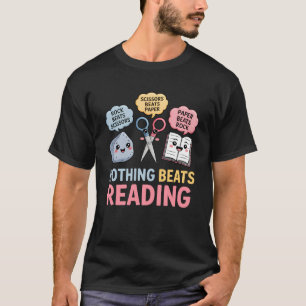 Camiseta Tesoura De Papel Rock Nada Basta Ler Engraçado Bo