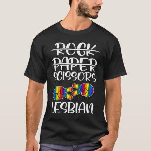 Camiseta Tesoura em Papel Lésbica LGBTQ Orgulho gay