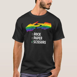Camiseta Tesoura Em Papel Lésbica Orgulho Lgbt Lgbtq Rainb