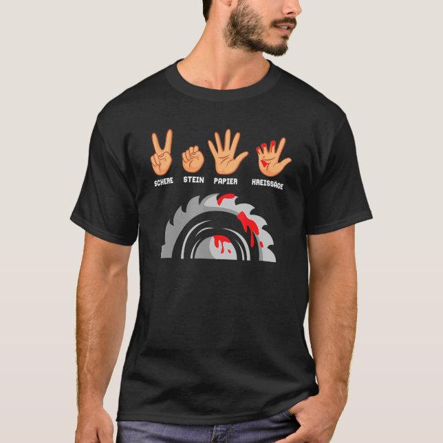 Camiseta Tesoura Papel Pedra Árvore de Lumberjack Via Circu (Frente)