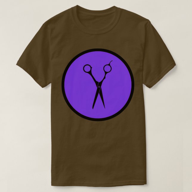 Camiseta Tesoura Roxo (Frente do Design)