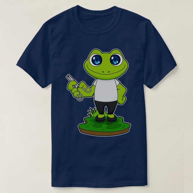 Camiseta Tesoura sapo Barber (Frente do Design)