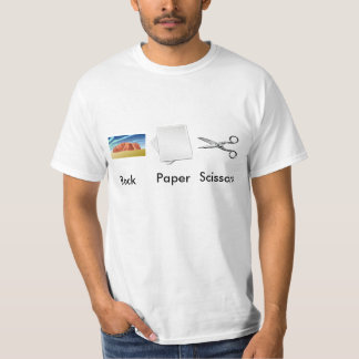 Camiseta Tesouras de papel da rocha