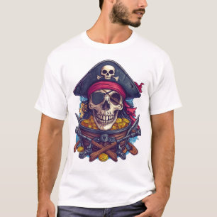 Camiseta Tesouro de Caveira de Pirata