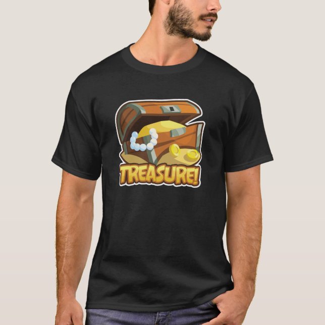 Camiseta Tesouro! T-shirt da obscuridade dos homens (Frente)