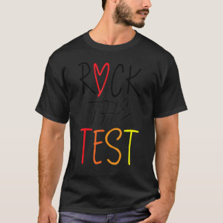 Camiseta Test Day Rock The Test Teacher Testing Day Rainbow