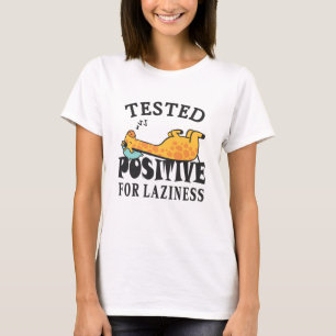 Camiseta Testado positivo para a preguiça Girafa