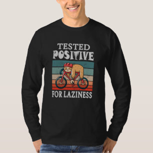 Camiseta Testado positivo para a preguiça Lama no Bicicleta