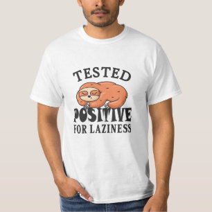 Camiseta Testado positivo para a preguiça Sloth