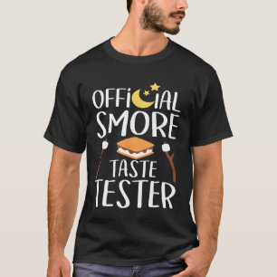Camiseta Testador Oficial de Smore Engraçado Acampamento Fo