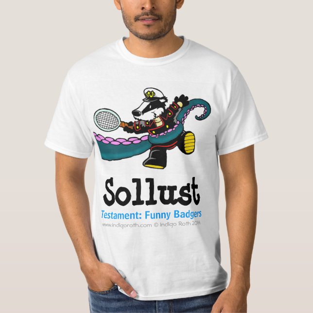 Camiseta TESTAMENTO: T ENGRAÇADO de Sollust dos TEXUGOS (Frente)