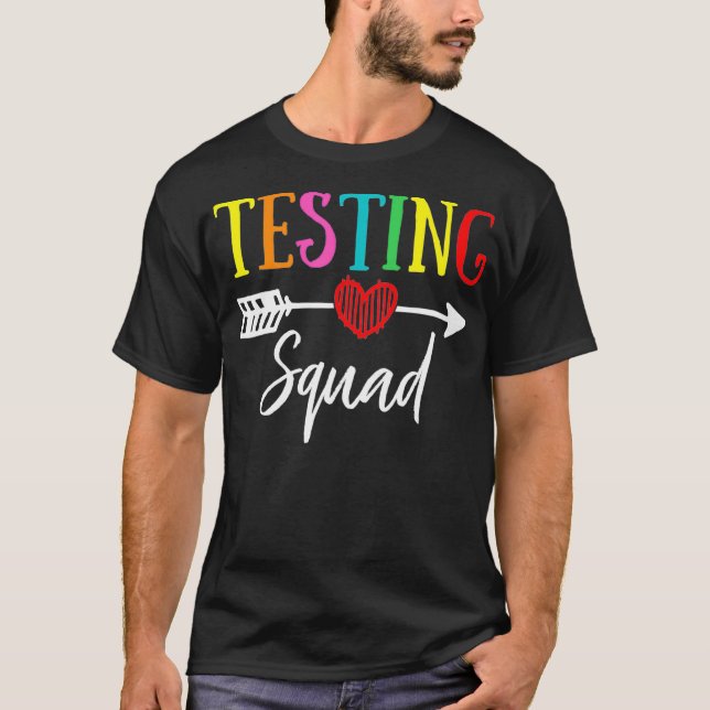 Camiseta Testando Piada de Professores da Escola Engraçado  (Frente)