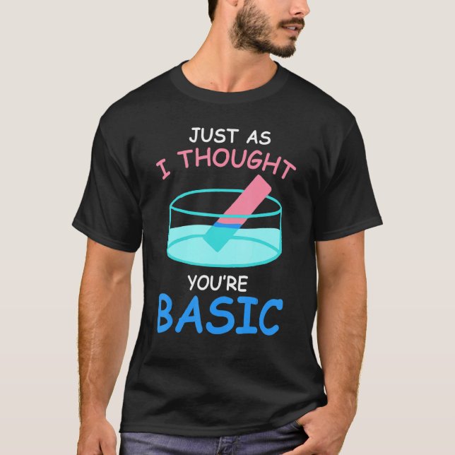 Camiseta Teste Básico De Litmus Química Engraçada De Pedra  (Frente)