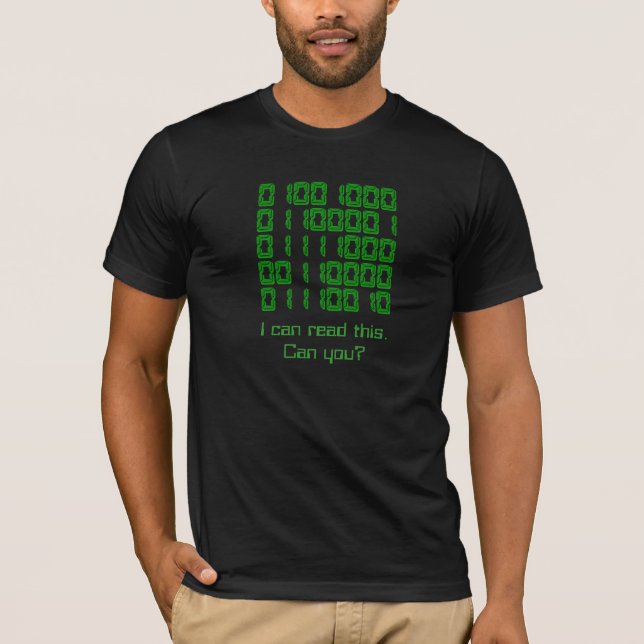 Camiseta Teste binário do geek no verde (Frente)