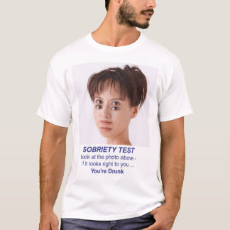 Camiseta teste da sobriedade