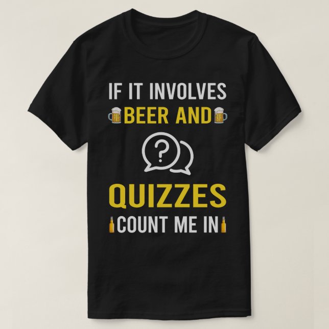 Camiseta Teste De Cerveja E Quizzes (Frente do Design)