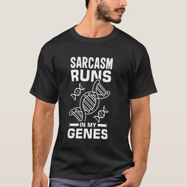 Camiseta Teste De Dna De Sarcasmo Testes Genéticos Crispr M (Frente)