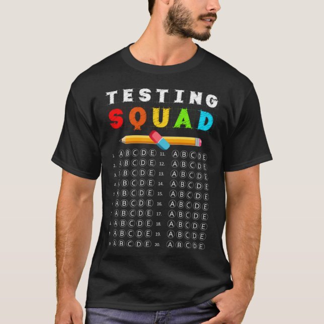 Camiseta Teste de Professores de Esquadra Estudantes STAAR  (Frente)