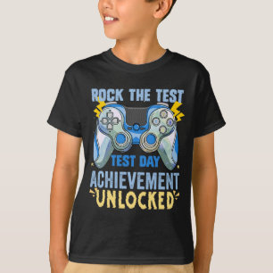 Camiseta Teste de Staar Exam Gamer Rock The Test 20 de maio