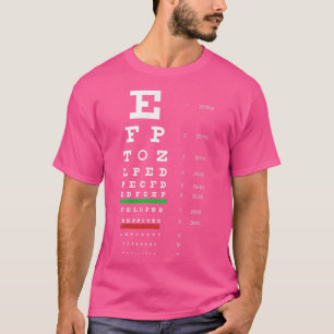 Camiseta Teste do gráfico de olhos do Snellen