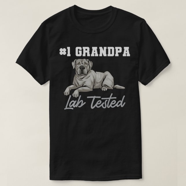 Camiseta Teste do laboratório Silver Labrador Retriever Gra (Frente do Design)