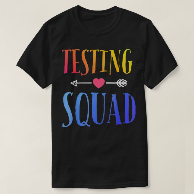 Camiseta Teste Engraçado De Formação De Figuras De Esquadrã (Frente do Design)