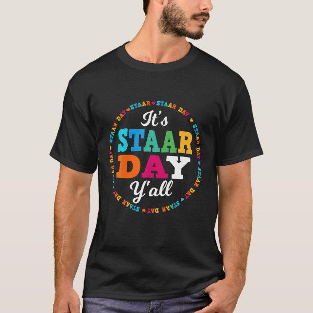 Camiseta Teste Engraçado Modo STAAR Day Em Ideias De Testes (Frente)