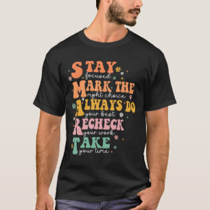 Camiseta Teste Inteligente de Estudantes Engraçados no Esqu