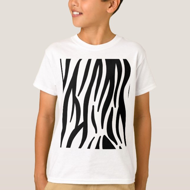 Camiseta Teste padrão animal da zebra do impressão (Frente)
