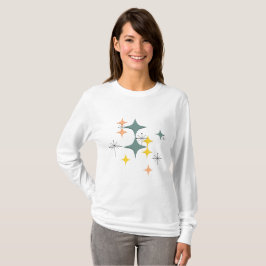 Camiseta Teste padrão atômico moderno de Eames Starbursts